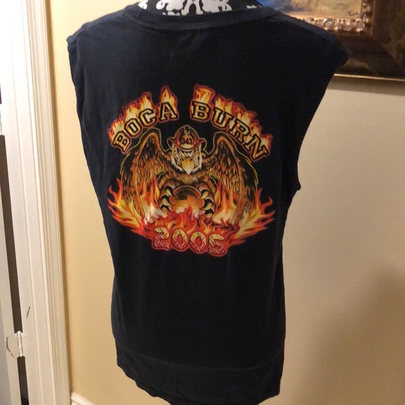 🔥Unisex Boca Burn 2006 event sleeveless oversized Hanes Heavyweight T - Picture 3 of 6